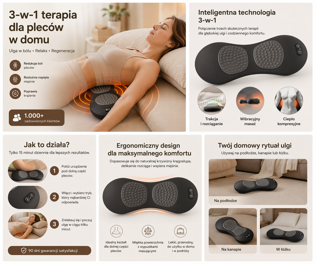 VitalEnergia™ Relaksująca poduszka masująca Shiatsu