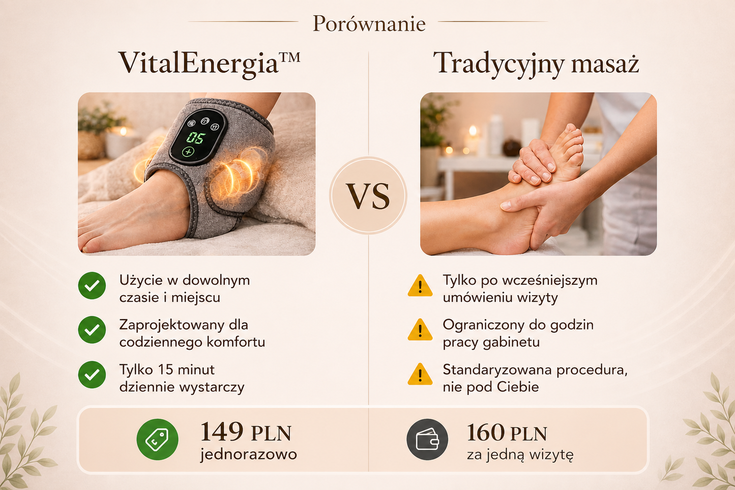 VitalEnergia™ | Ulga i komfort dla zmęczonych kostek