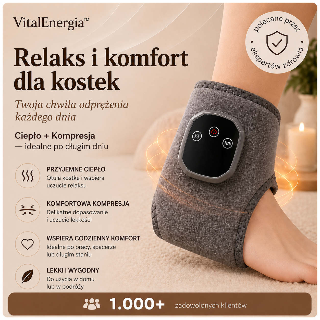 VitalEnergia™ | Ulga i komfort dla zmęczonych kostek